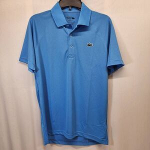Lacoste Sport Mens Polo Shirt Blue Short Sleeve Regular Fit US Small NWT Golf